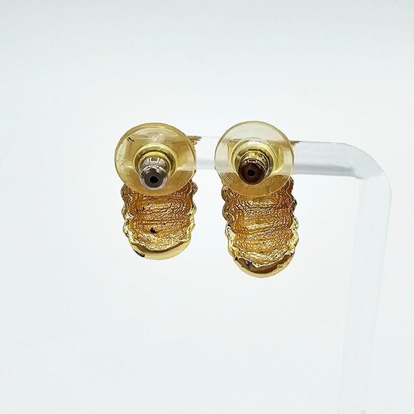 Vintage Y2K 90's Avenue Gold Tone Chunky Bracelet and Earing Set - Picture 3 of 6